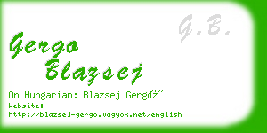 gergo blazsej business card